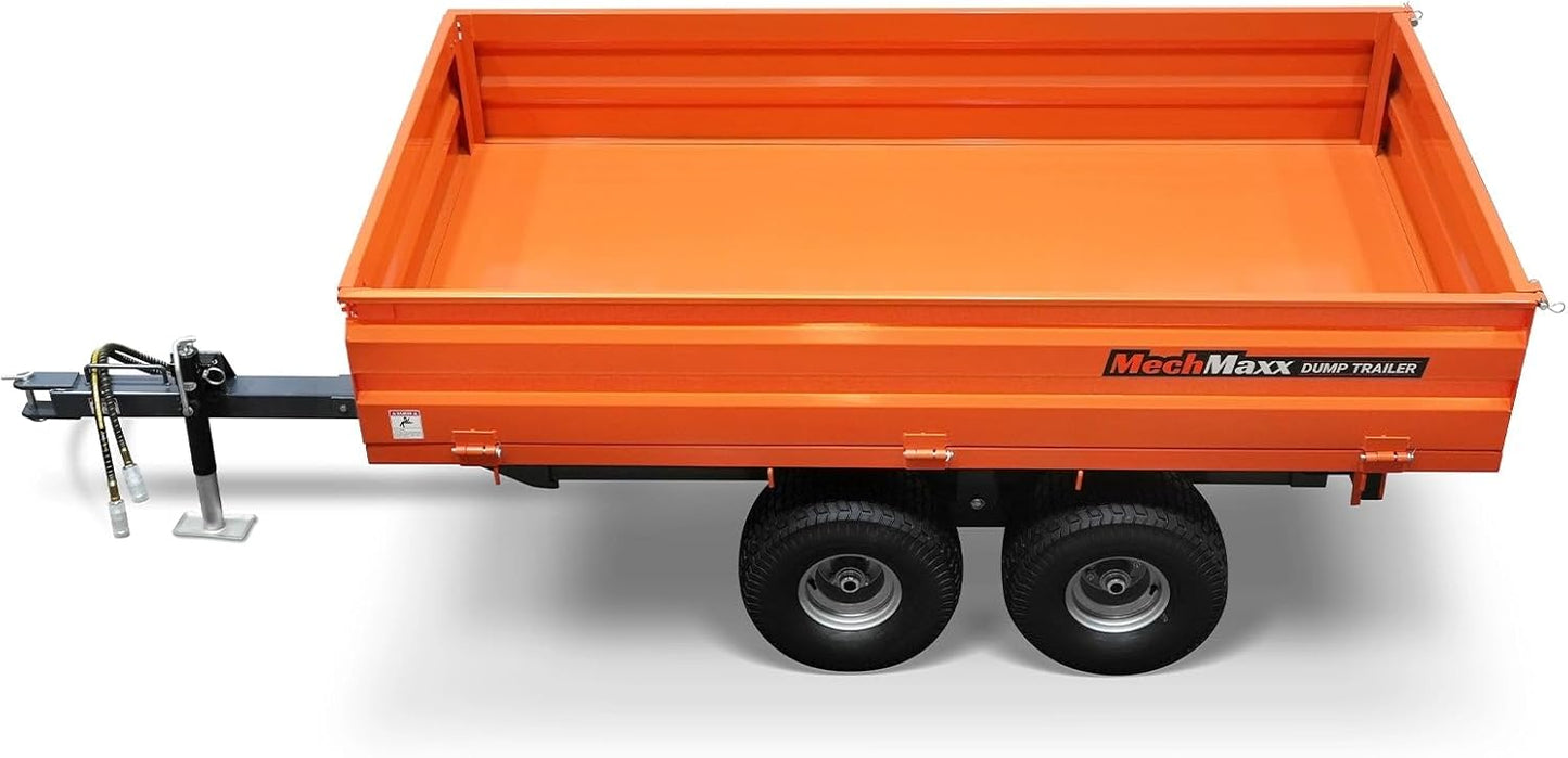 2-Ton Capacity Hydraulic Dumping Heavy-Duty Dump Dumper Cart Agricultural Farm Trailer Cart Mechanical Trailer with Tail Light
