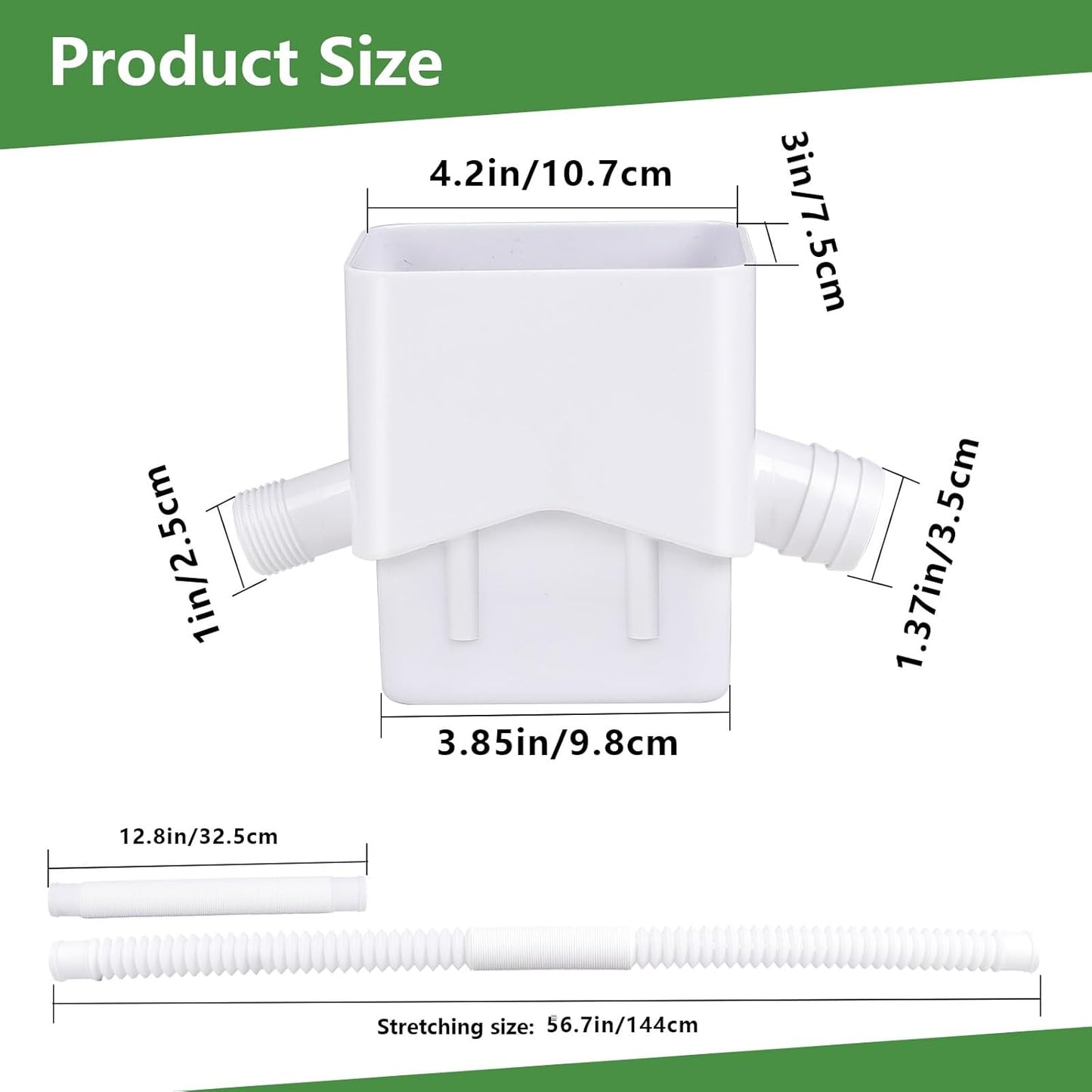Rain Barrel Diverter Fits for 3"x4" Downspout,Rainwater Collection System,Rain Barrel Diverter Kit to Direct Water into Rain Barrel
