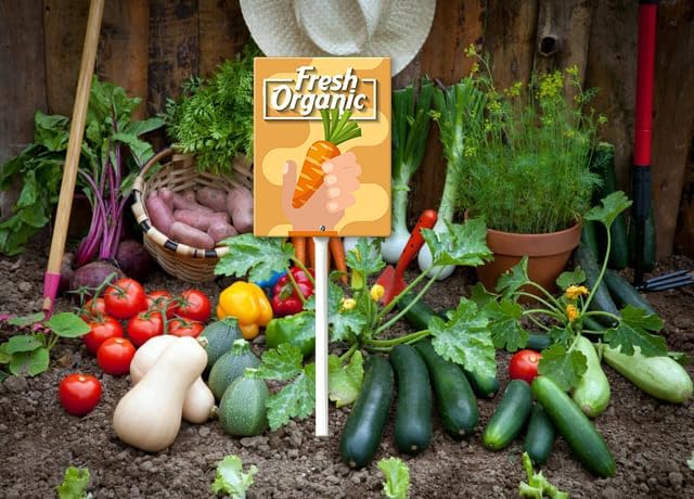 Eveokoki Aluminum Seed & Plant Labels - Plant Markes for Seedlings-Plant Tags for Pots - Garden Signs for Vegetable - Durable Markers for Plants Outdoor Waterproof - Garden Decor for Farmhouse