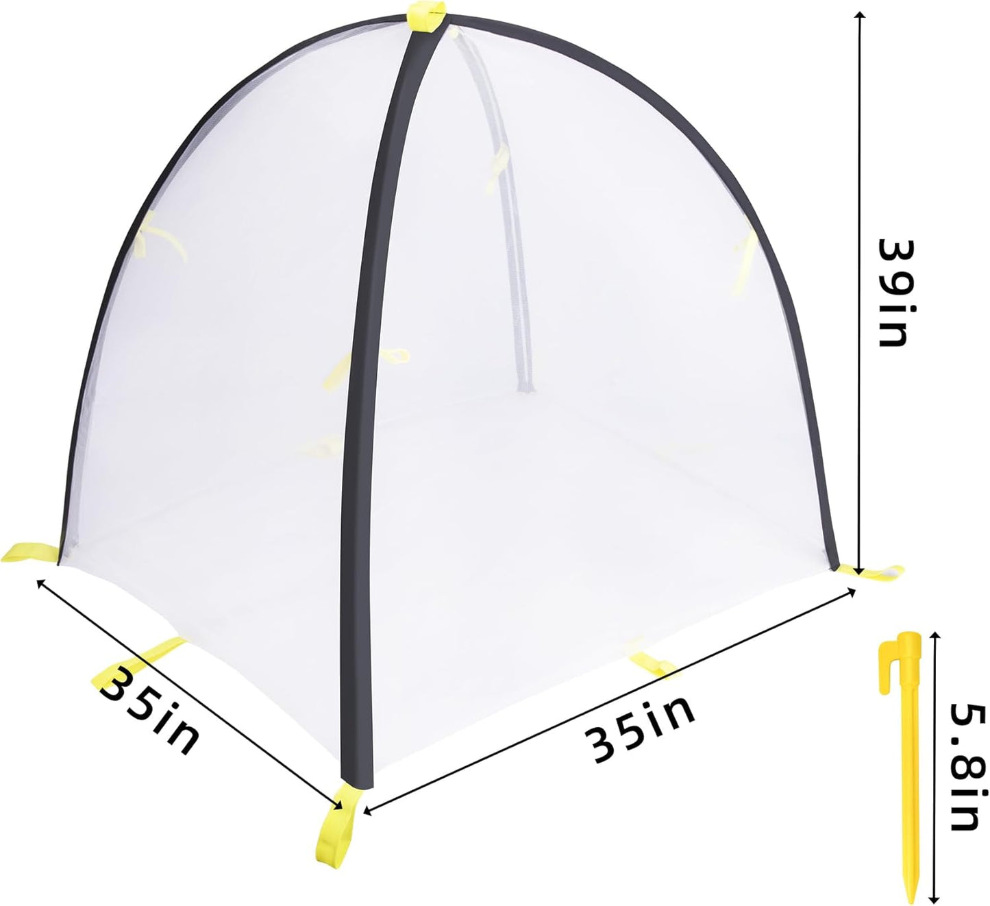 35 x35 x 39 Inch Insect Barrier Plant Tent Cover-Insect Bird Barrier Netting Mesh-Bug Guard Cover with Stakes for Protect Plants Fruits from Insect Bird Eating (1, L)