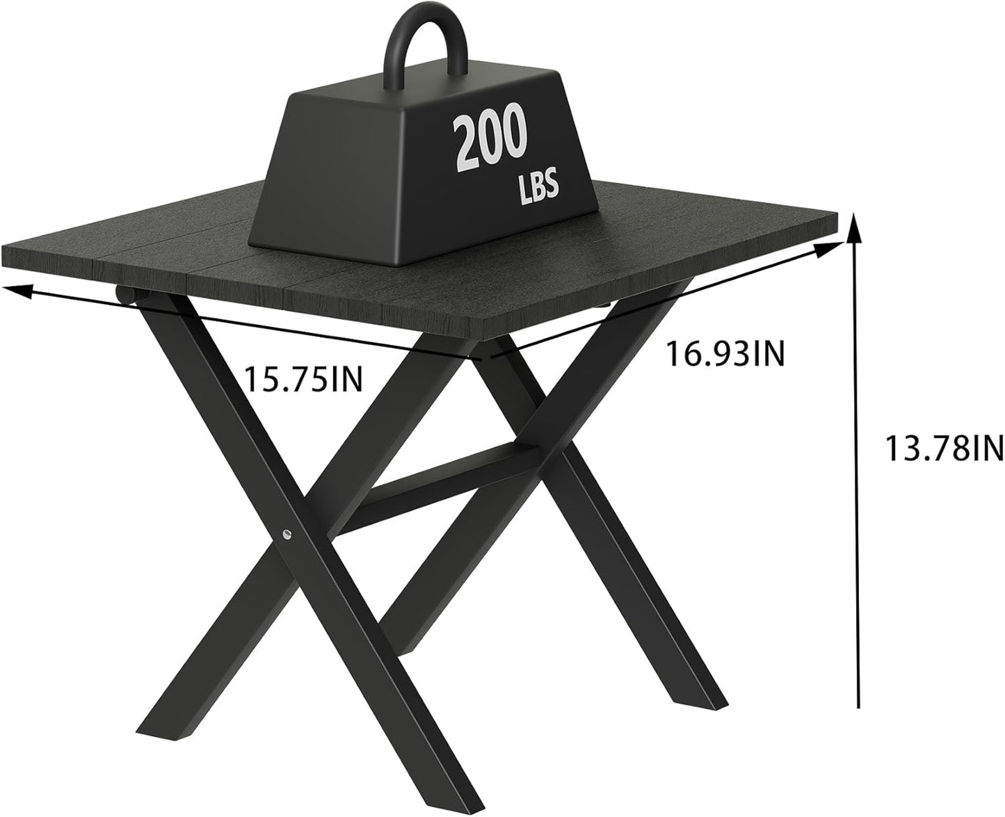 Outdoor Side Table,Small Patio Table,Small Folding Table Camping Folding Table for Garden,Camping,Pool,Porch.