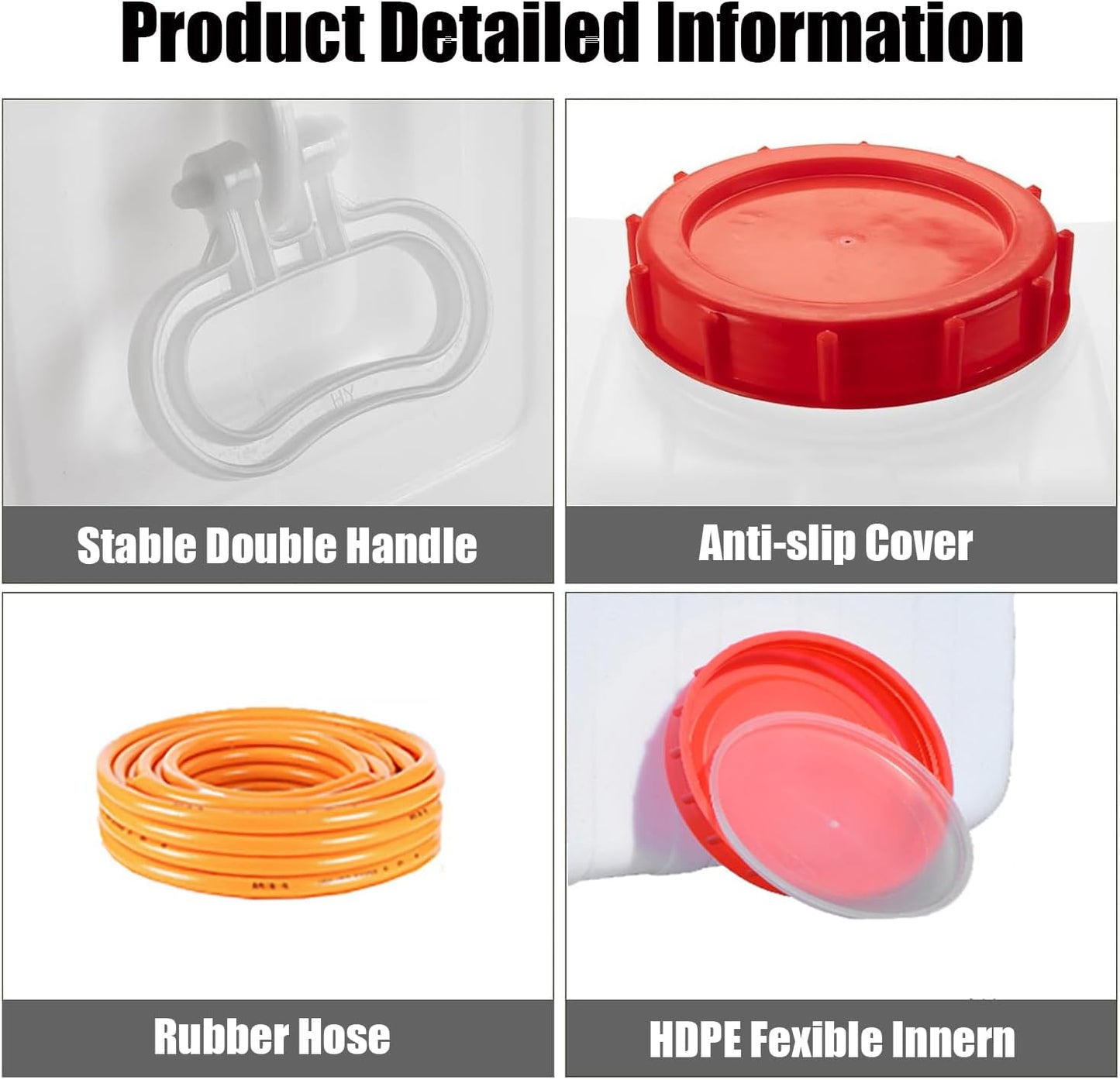 Plastic Water Storage Carrier with Tap 25L/35L/50L/80L/110L/200L Water Tank Dispenser Emergency Water Container for Camping Caravan Hiking Outdoor(Size:52.8Gal/200L)