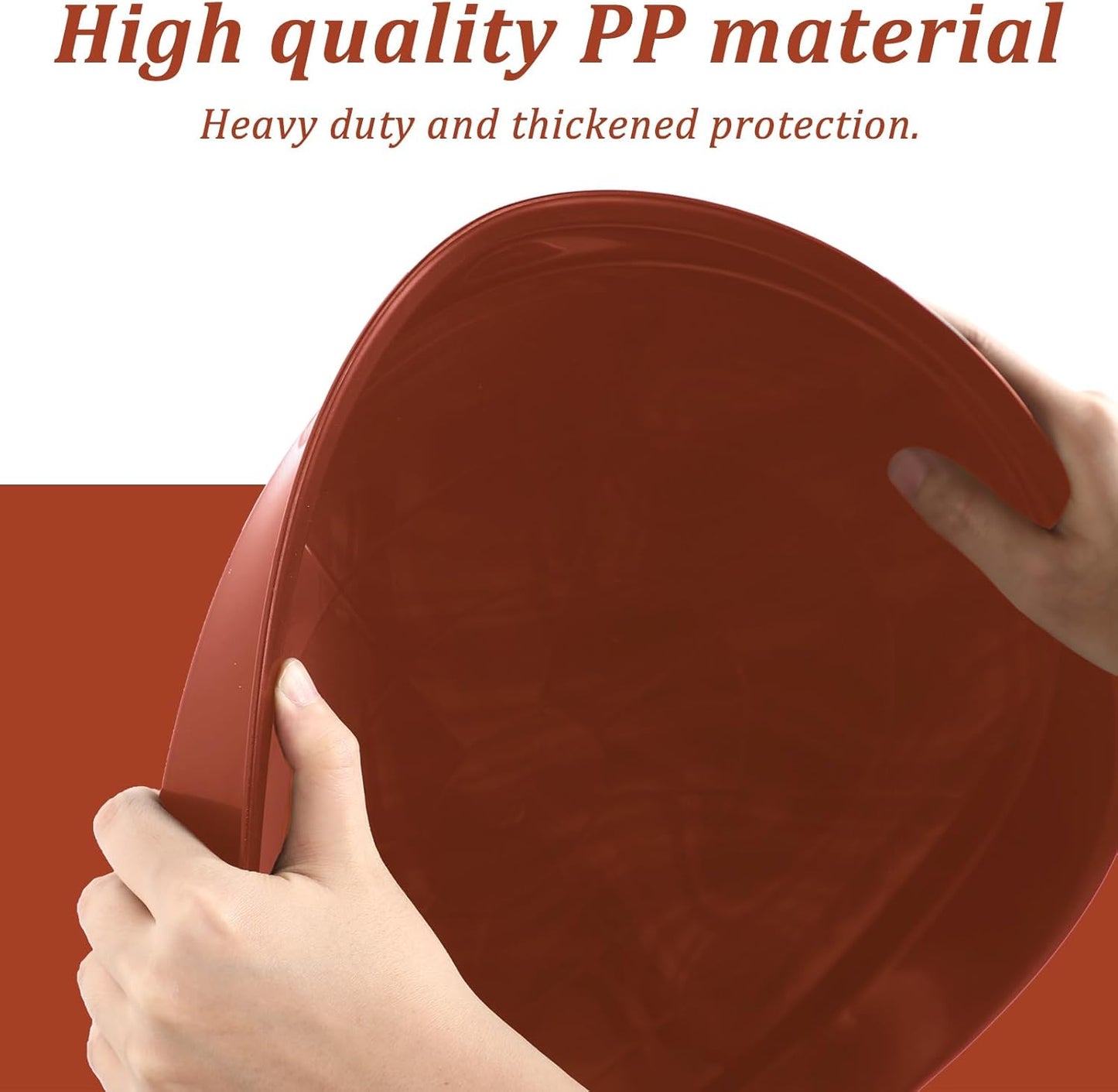 Eccliy 6 Pack Plastic Plant Saucer Heavy Duty Planter Saucers Large Plant Pot Saucers Plastic Water Trays for Indoors and Outdoors Flower Plant Plant Drip (Terracotta,18 Inch)