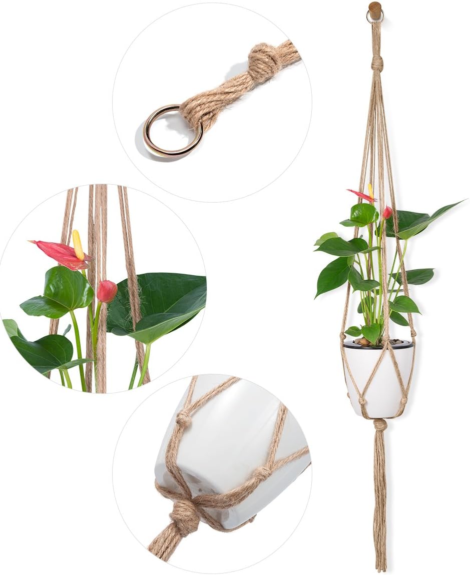 Plant Hangers Indoor Macrame Hanging Planter Holder 6 Pack, 3 Sizes