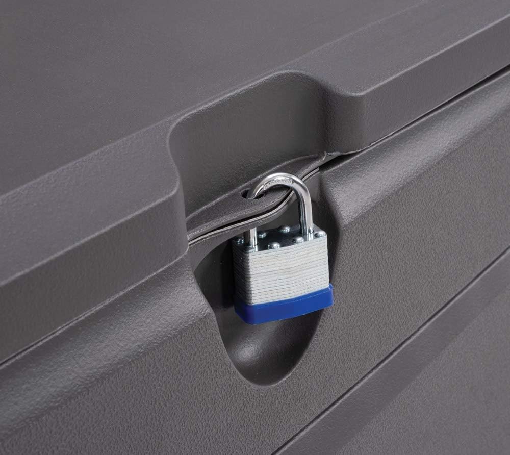 LIFETIME 60298 Heavy Duty Outdoor Storage Deck Box, 130 Gallon, Gray