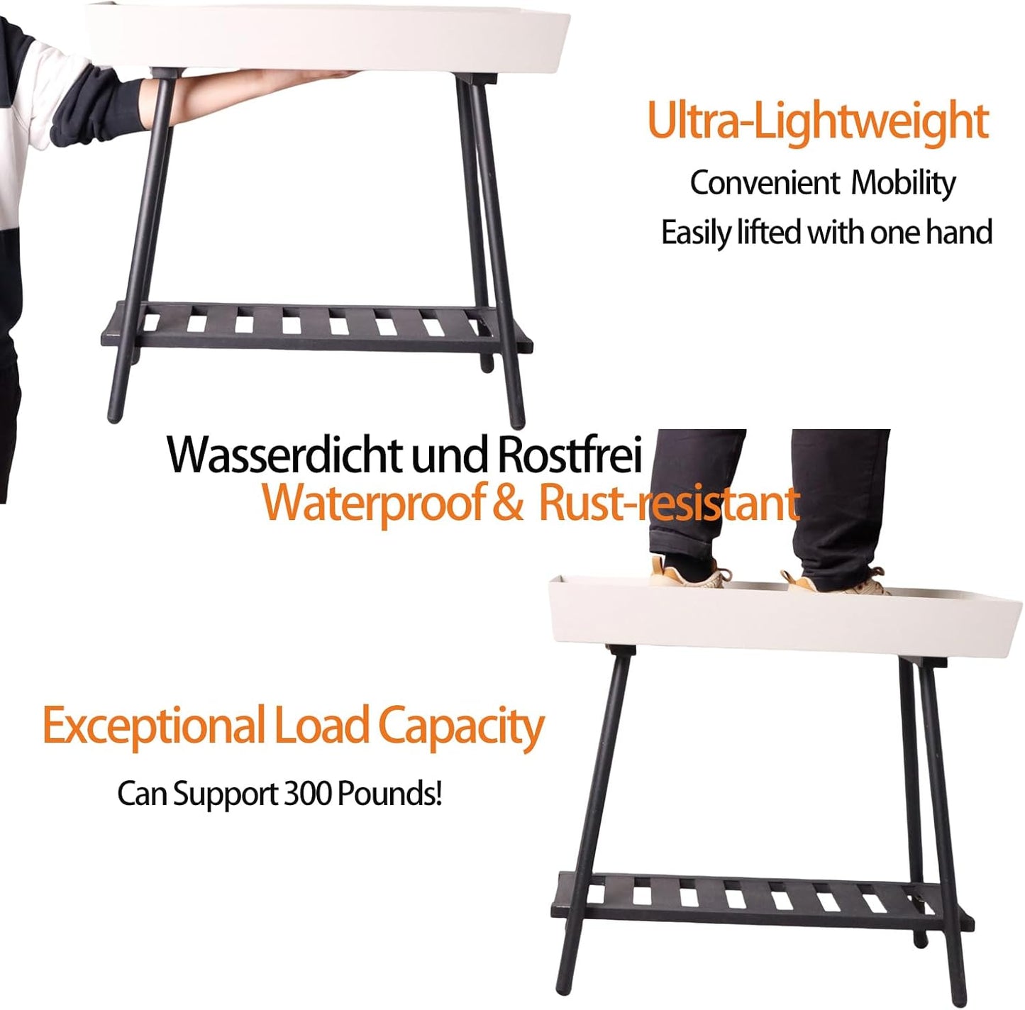 Exceptional Indoor & Outdoor Plant Stand Aluminum Flower Rack - Perfect for Patio, Lawn, Garden - Aesthetically Pleasing & Durably Crafted Plant Holder