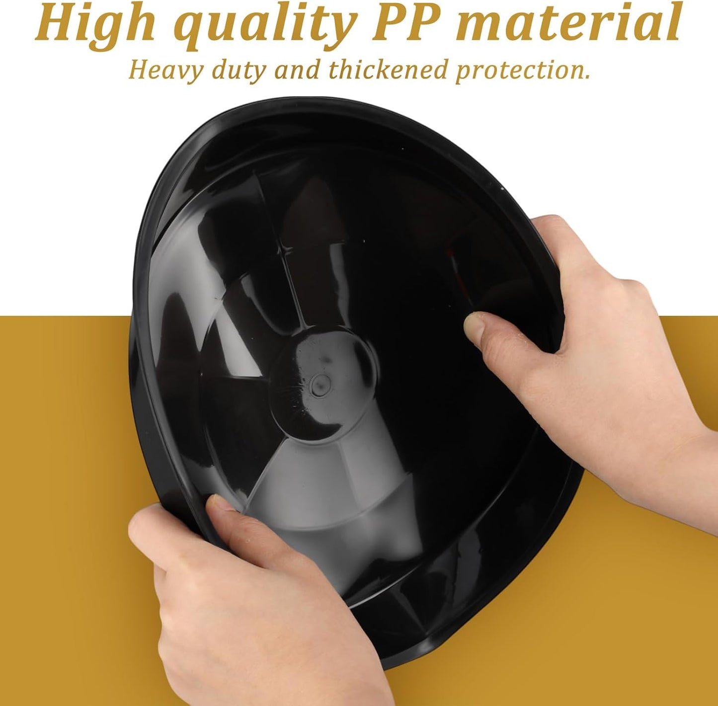 Eccliy 6 Pack Plastic Plant Saucer Heavy Duty Planter Saucers Large Plant Pot Plastic Water Trays for Indoors and Outdoors Flower Drip(10 Inch,Black)