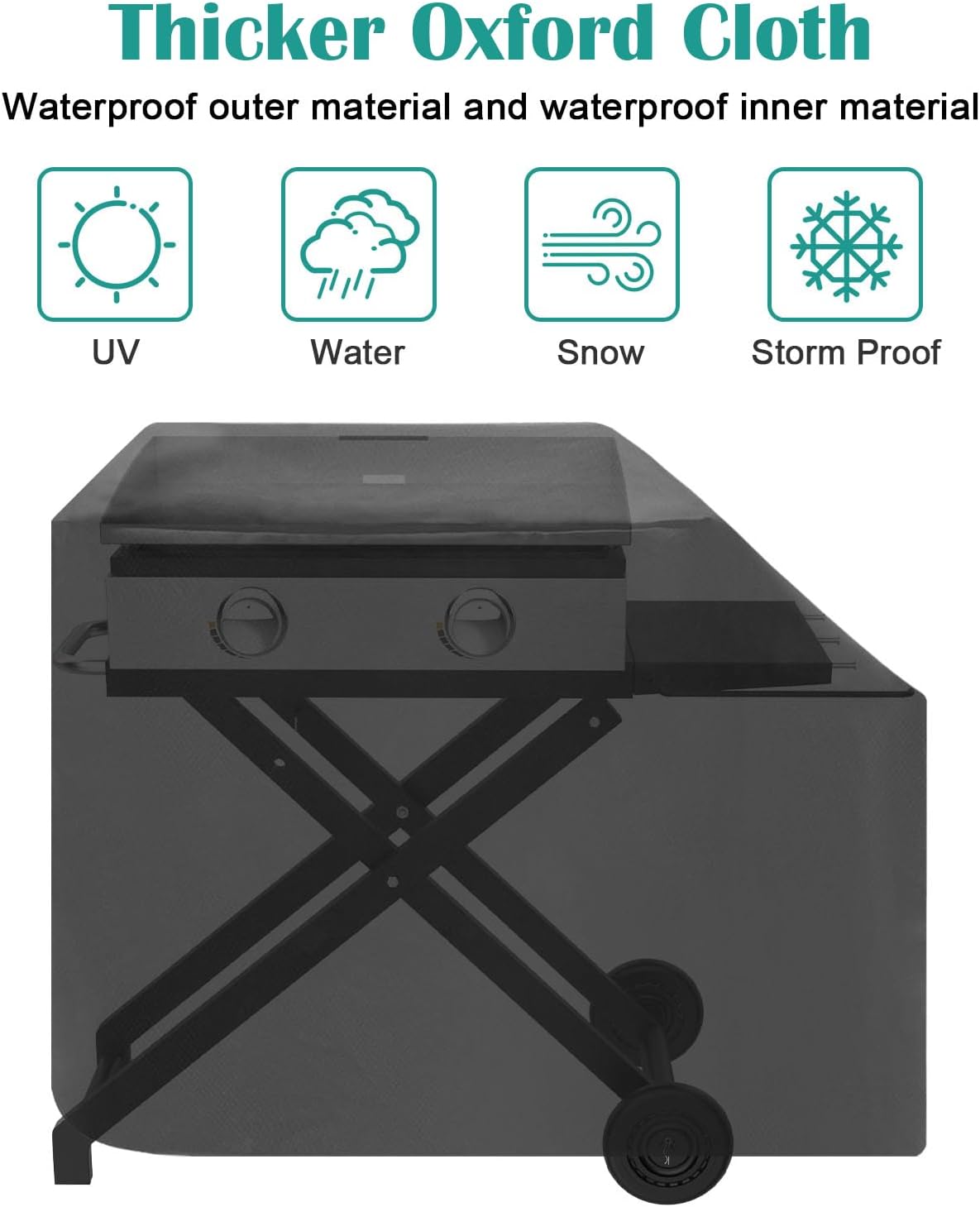 Foldable Grill Cart and Cover for Blackstone 17" and 22" Table Top Griddles, Grill Stand for Blackstone 17inch & 22inch TableTop Griddle, Camping and Outdoor Cooking.