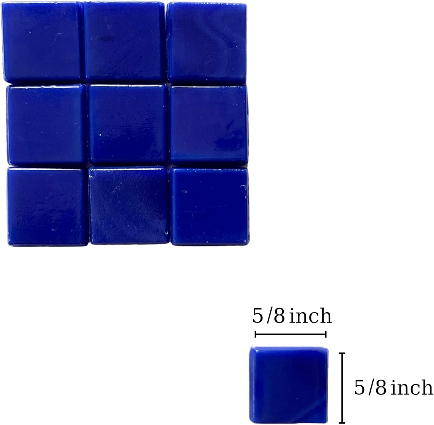 SMEIINIK 1.1lb Bulk Single Color Mosaic Tiles for Crafts, Glass Mosaic Pieces for Mosaic Puzzles, Stained Glass Tiles for Mosaic DIY, Mosaic Making Supplies(AJ20-30)