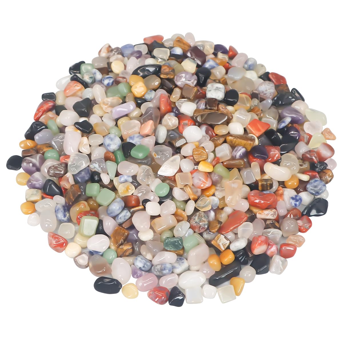 Vase Filler,Landscaping Pebbles, River Rocks Decorative Ornamental Pebbles, DIY Smoothed Rocks for Potted Plant Resin Art Vase Fillers Aquarium Gravel Rocks (Mixed Color, 2 Pounds)