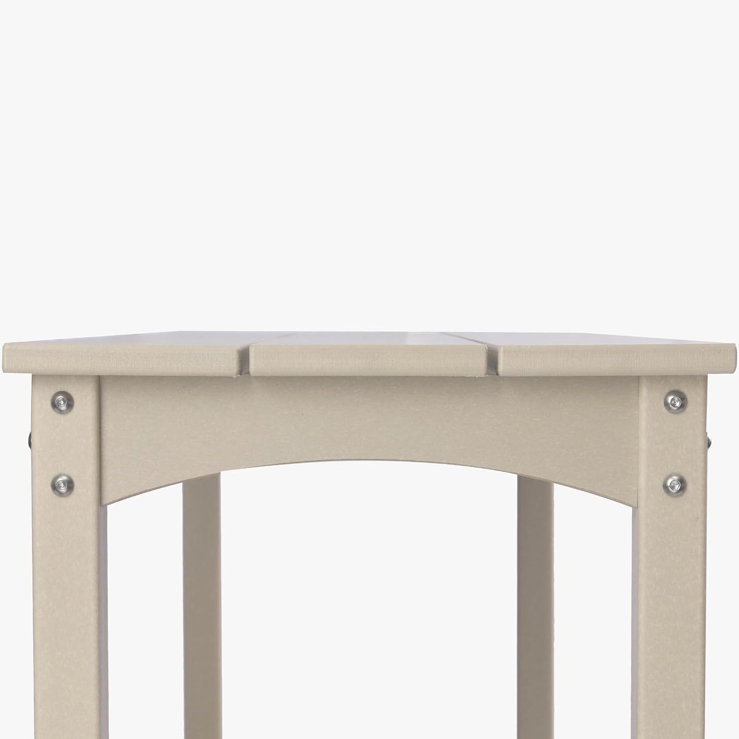 WestinTrends Malibu 55" Outdoor Patio HDPE Adirondack 2-Tier Shelf Console Table, Sand