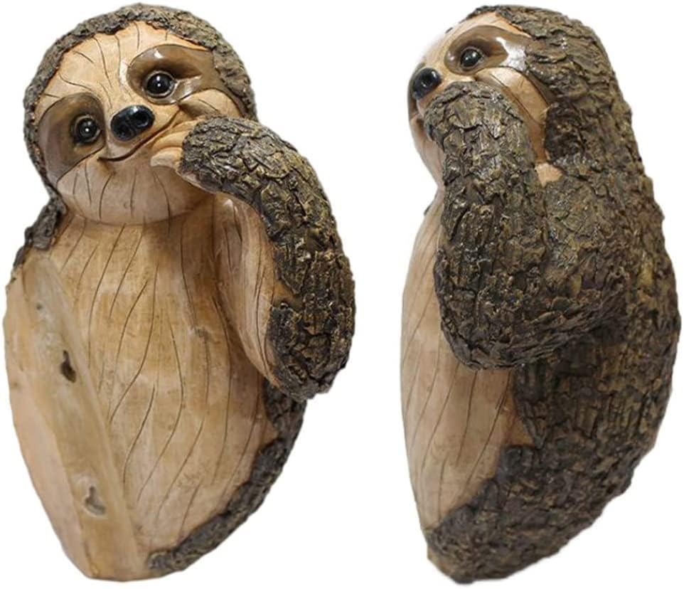 Sloth Tree Hugger, Outdoor Decorations, Resin Garden Sculpture Ornament, Tree Peeker Statue, Summer Gardening Gifts for Housewarming, Handmade with Details, Durable & Waterproof