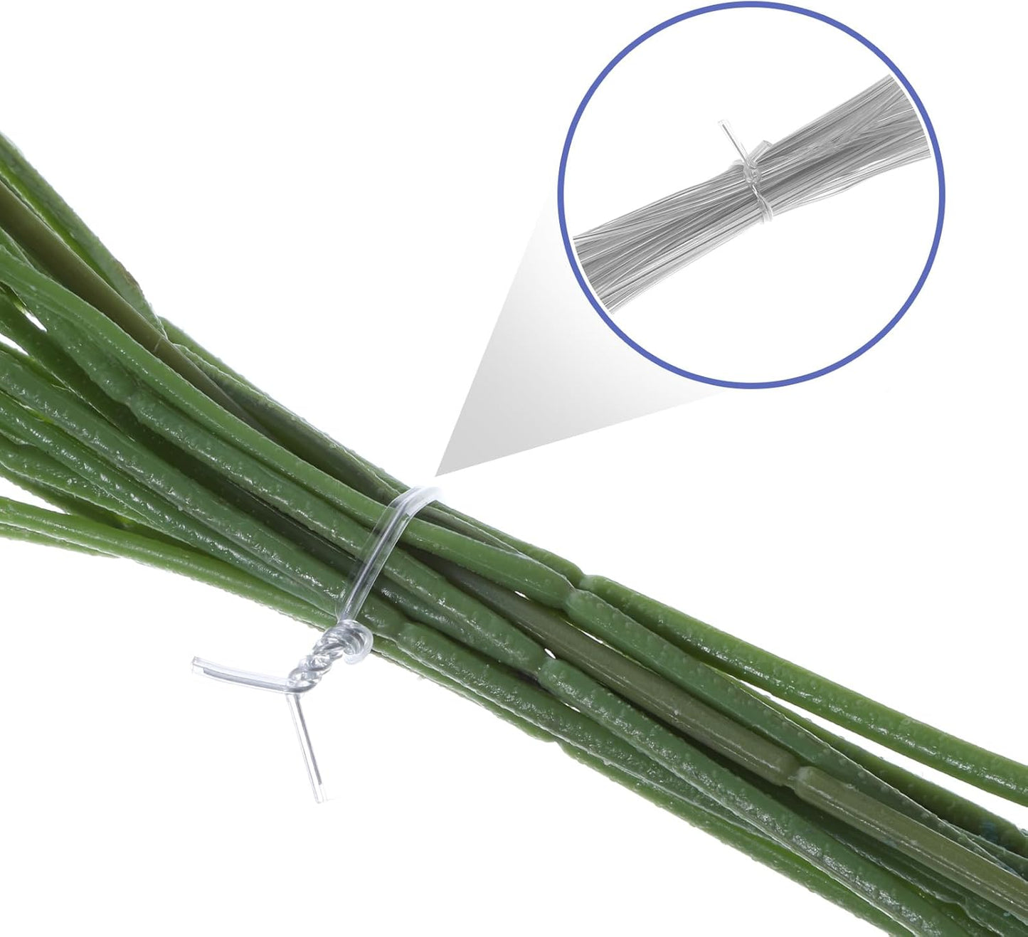 100 Piece 4 inches Cear Metal Twist Ties, Metallic Twist Cable Cord Wire Ties Reusable Plastic Wire Twists Tie for Bread, Cello, Candy, Coffee Bags & More