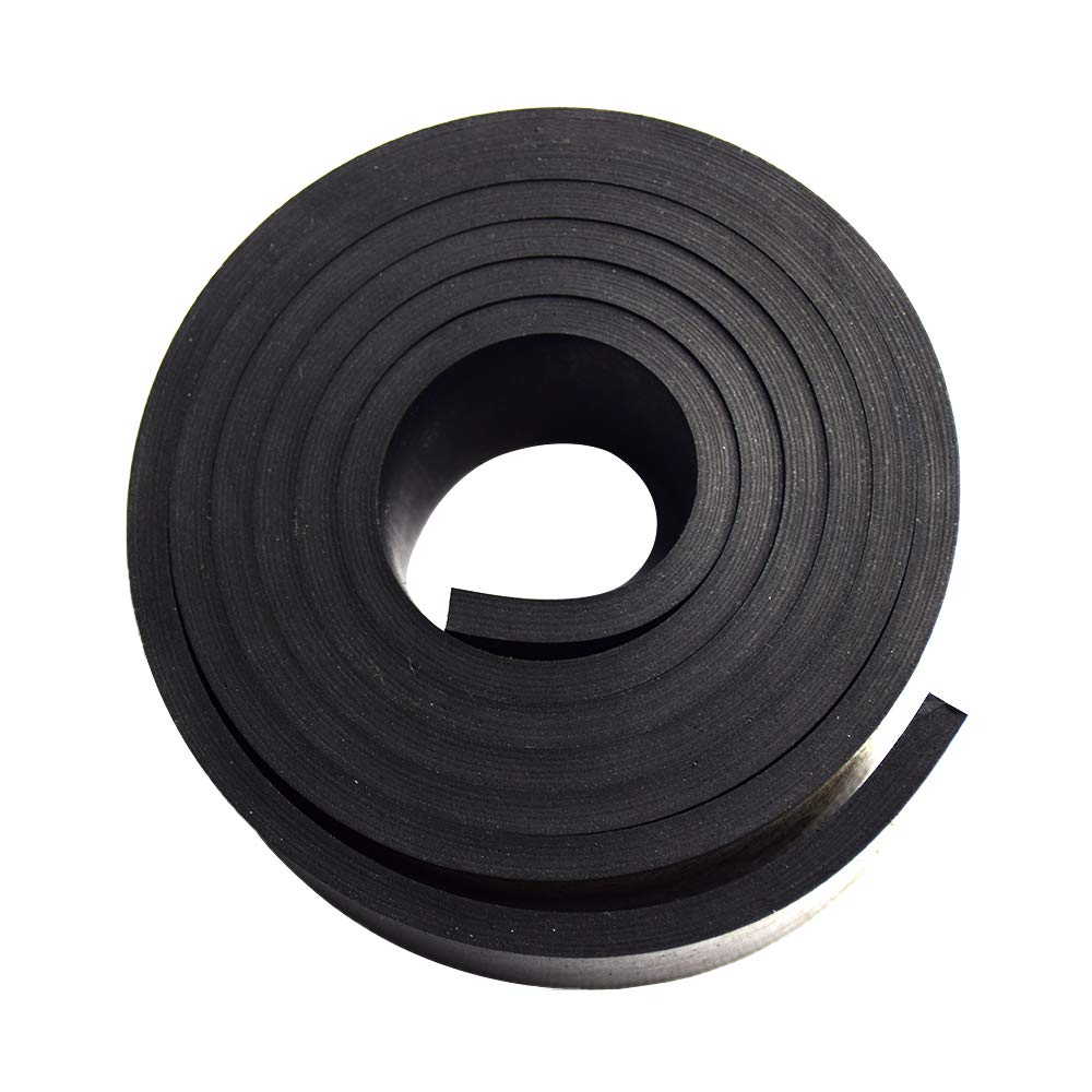 DOBTIM Neoprene Rubber Strips 1/4 (.250)" Thick X 2" Wide X 30" Long, Solid Rubber Rolls Use for Gaskets DIY Material, Supports, Leveling, Sealing, Bumpers, Protection, Abrasion, Flooring, Black