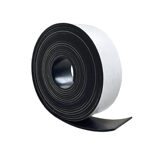 Adhesive Rubber Strips 1/16 (.062)" Thick X 1" Wide X 10'Long, Solid Rubber Strip with Adhesive for DIY Gaskets Crafts Pads Sealing Abrasion Supports Flooring Protection Warehouse