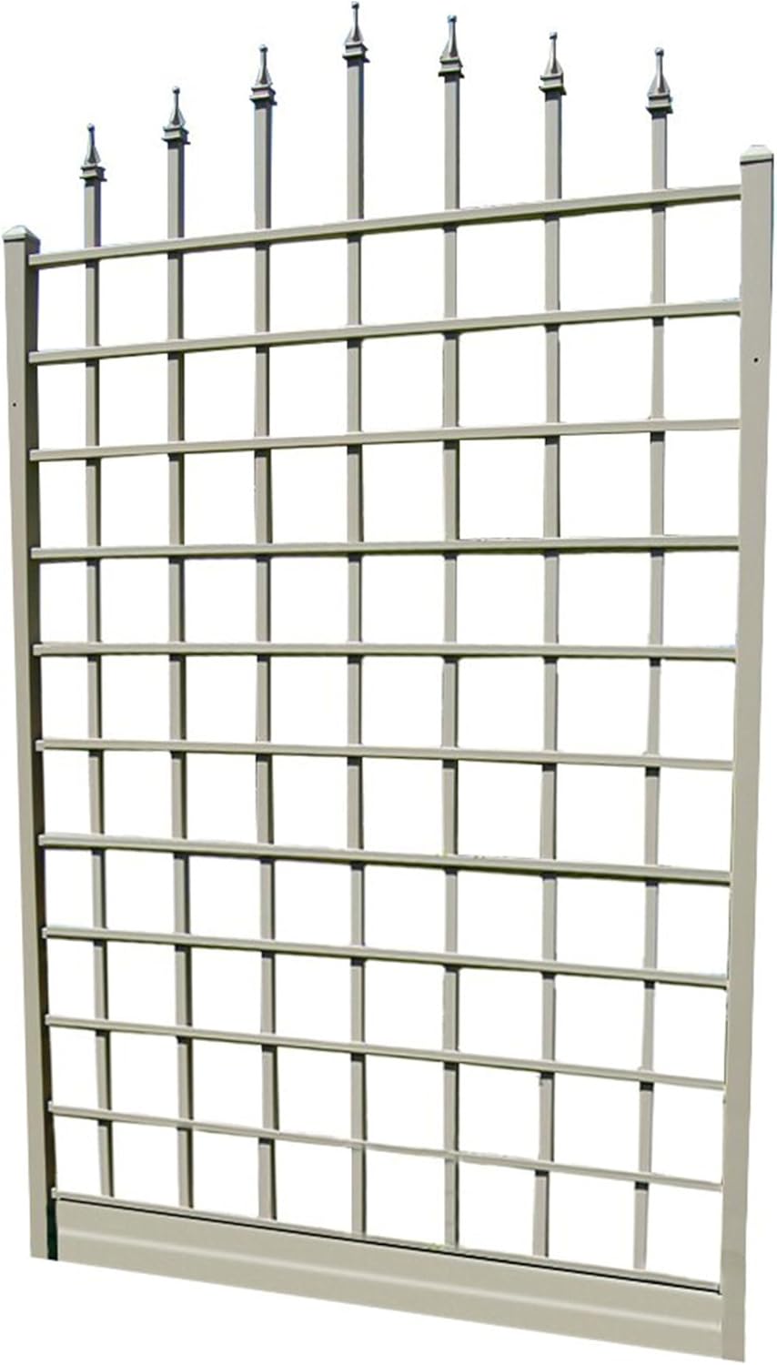 Dura-Trel Winchester 57 x 95 Inch PVC Vinyl Outdoor Garden Patio Trellis, with Wall Mounting Screws, White