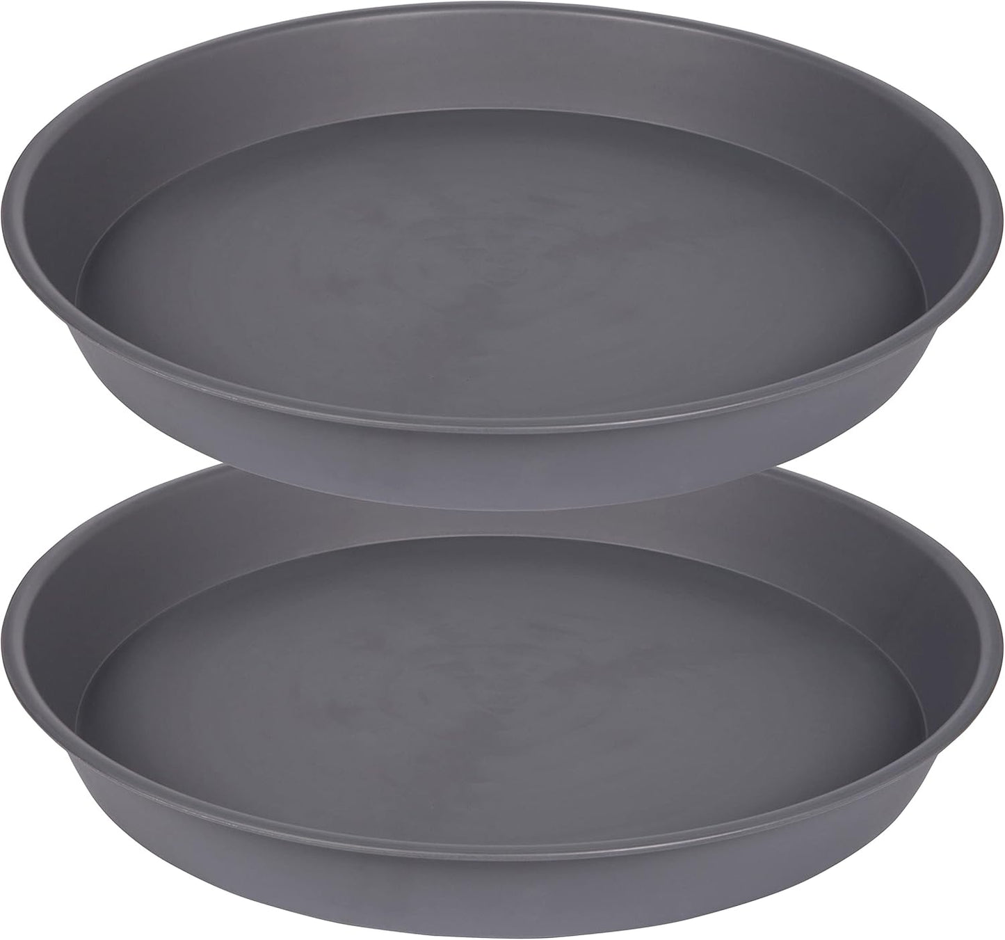 2 Pack of Bird Bath Bowl 12", 1.6" Depth, 10 12 inch Birdbath Bowls Dish Only for The Garden, Large Plant Saucer (12", Gray)