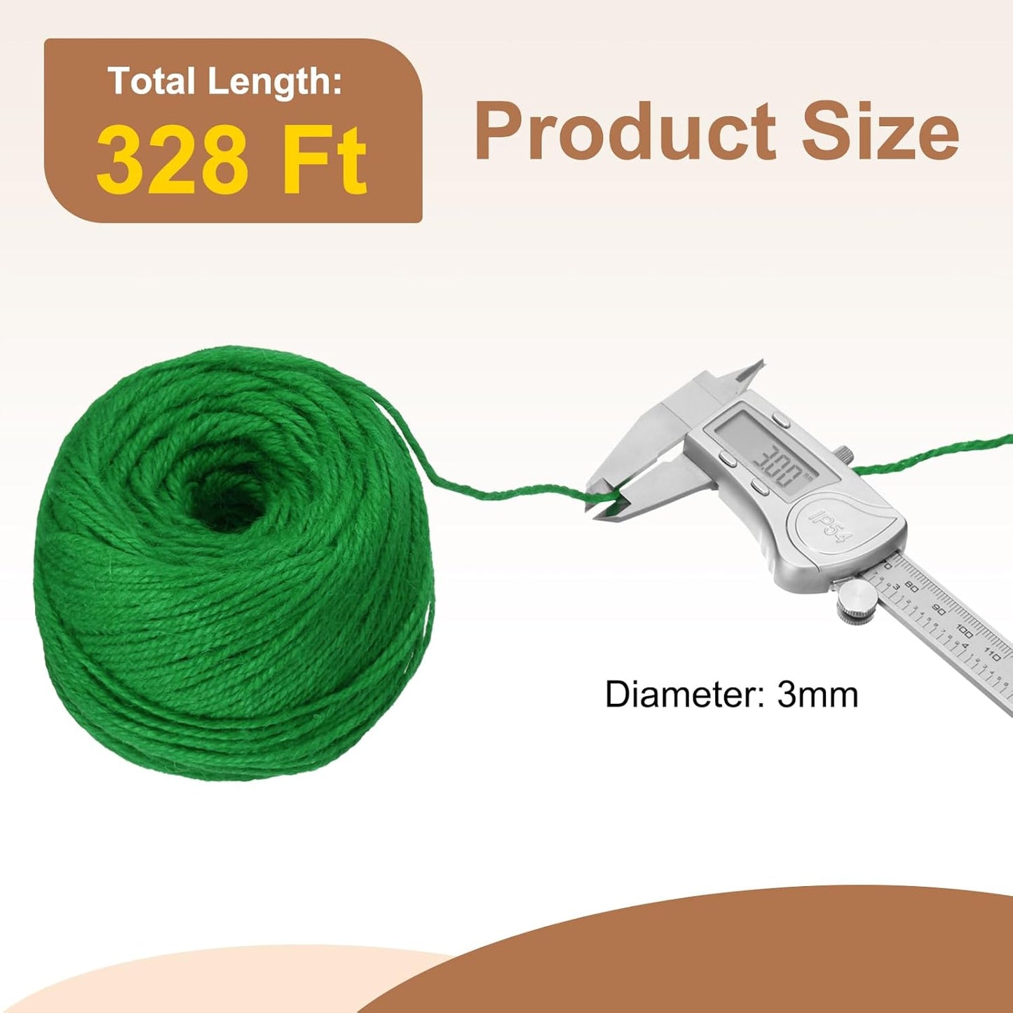 uxcell 328 Feet Natural Jute Twine String,3mm Thin Garden Twine Rope Colored Plant String Cord for DIY Art Crafts Gift Wrapping Decoration Packing Gardening Plant Hanger,Green