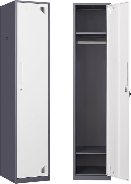 SISESOL Metal Lockers for Employees Steel Locker Large School Locker Metal Wall Locker Office Employee Lock Box 71" Steel Storage Cabinet Storage Locker Cabinet for Home Gym Office School Garage