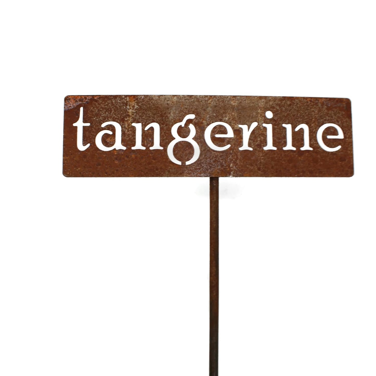 Classic Metal Garden Markers 19 Inches Tall (tangerine, Naturally Rusted)