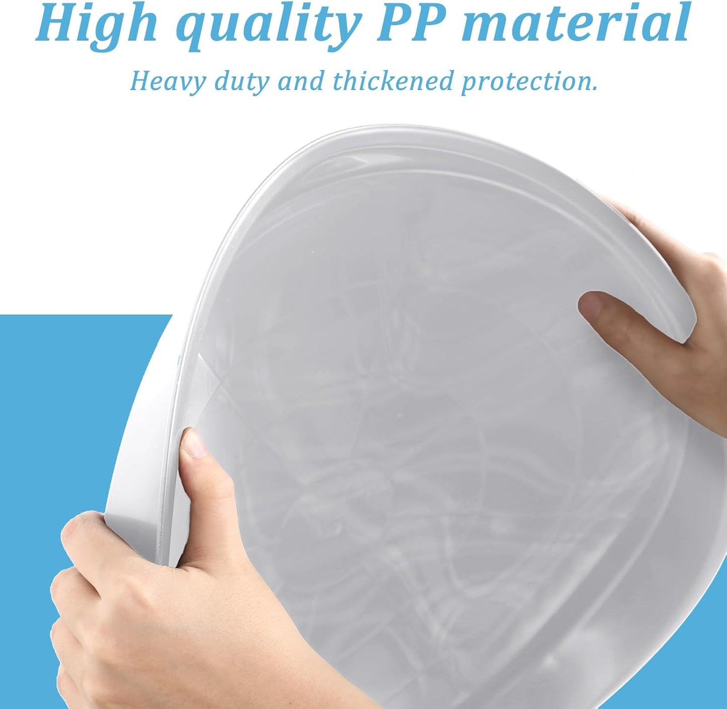 Eccliy 6 Pack Plastic Plant Saucer Heavy Duty Planter Saucers Large Plant Pot Saucers Plastic Water Trays for Indoors and Outdoors Flower Plant Plant Drip (White,16 Inch)