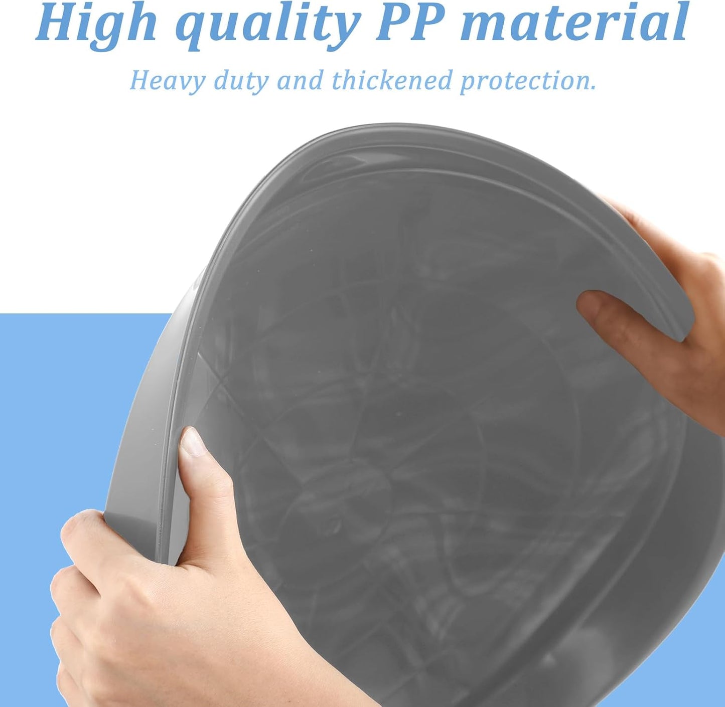 Eccliy 12 Pcs Plastic Plant Saucers Round Plant Tray Large Flower Pot Heavy Duty Planter Water Trays Thick Planter Drip Saucers for Indoors and Outdoors(16 Inch,Gray)