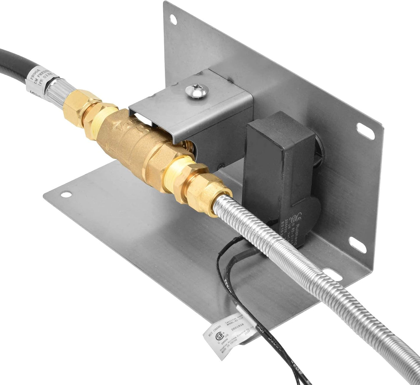 Stanbroil 25 Inch Drop-in Round Natural Gas Fire Pit Kit with Spark Ignition,304 Stainless Steel Fire Pit Burner for Outdoor Indoor- Natural Gas Version