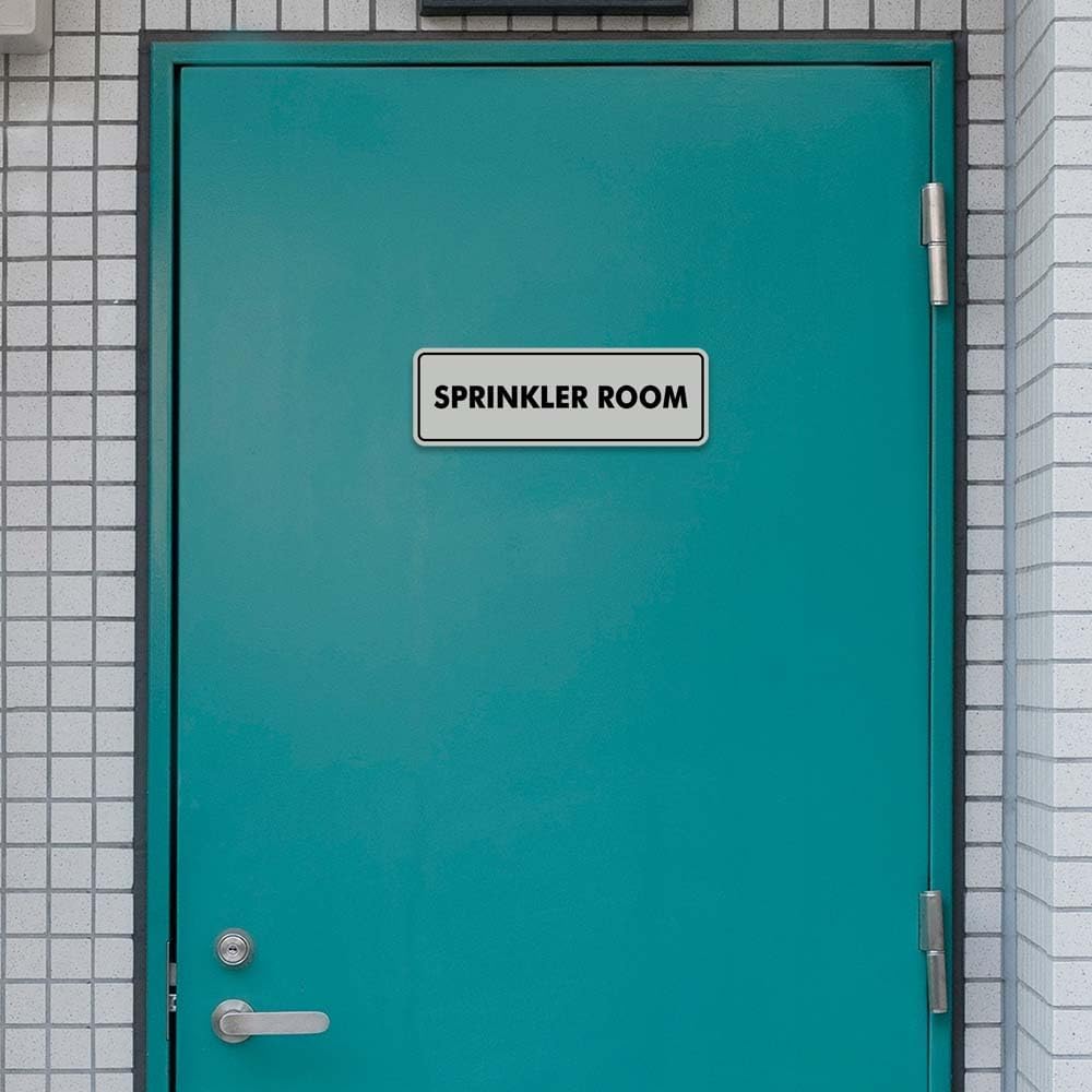 Signs ByLITA Standard Sprinkler Room Sign (White/Red) - Medium