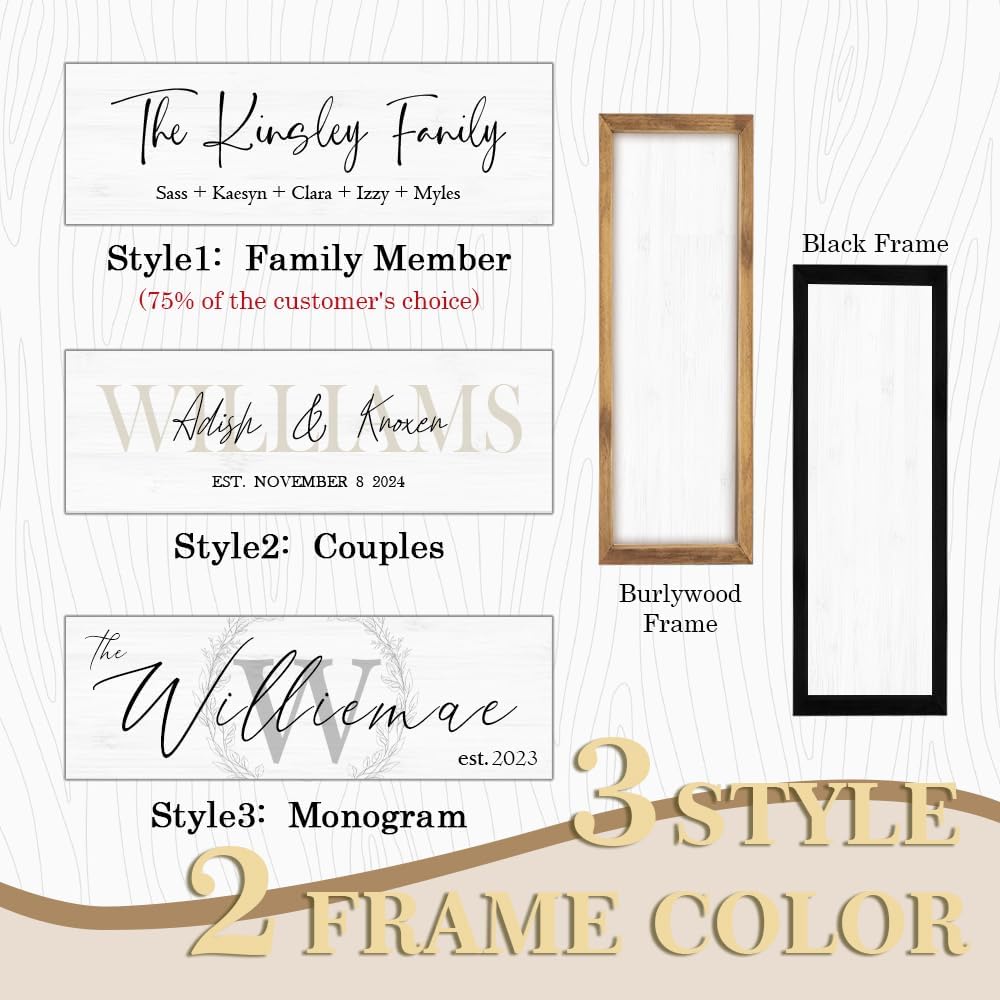 Wedding Gifts for Couples 2025, Custom Wood Sign for Bridal Shower Gift, Engagement Gift, Newlywed Gift, Personalized Last Name Sign with Established Date for Home