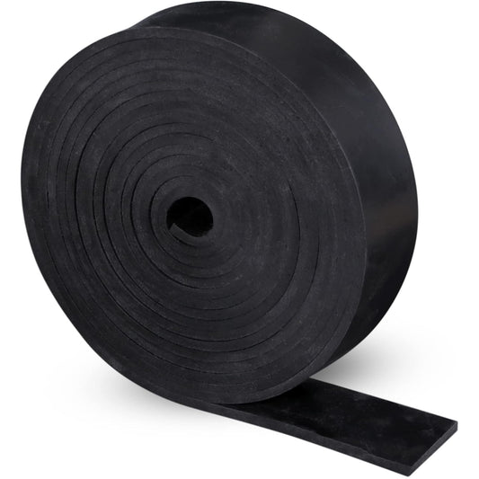 NABOWAN Solid Rubber Strips 1/8" (.125") Thick x 1" Wide x 120" Long, Thin Neoprene Rubber, Perfect for DIY Gasket Material, Sealing, Liner, Shield, Padding, Mat