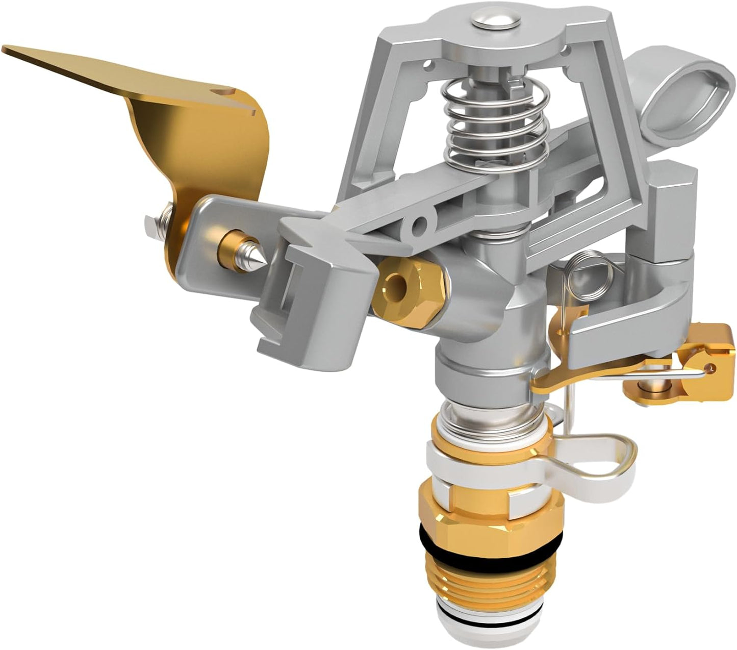 Hourleey Impact Sprinklers for Yard, Heavy Duty 360 Degree Rotating Pulsating Lawn Sprinkler with Metal Base for Garden Large Area, Water Coverage up to 5,800 Sq. Ft