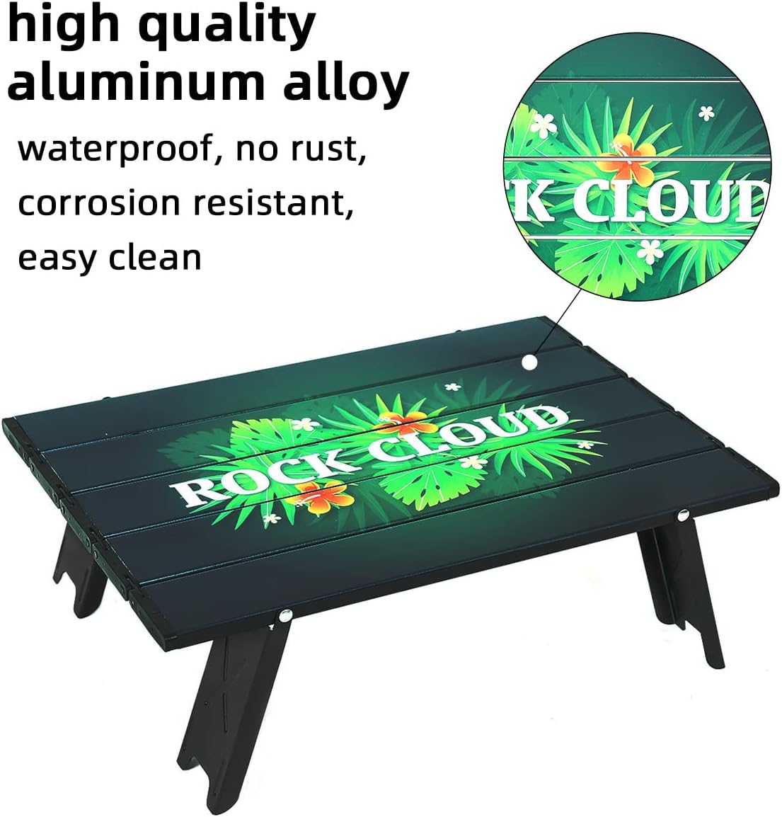ROCK CLOUD Portable Beach Table Aluminum Ultralight Folding Camping Table, Limited Edition Tabletop