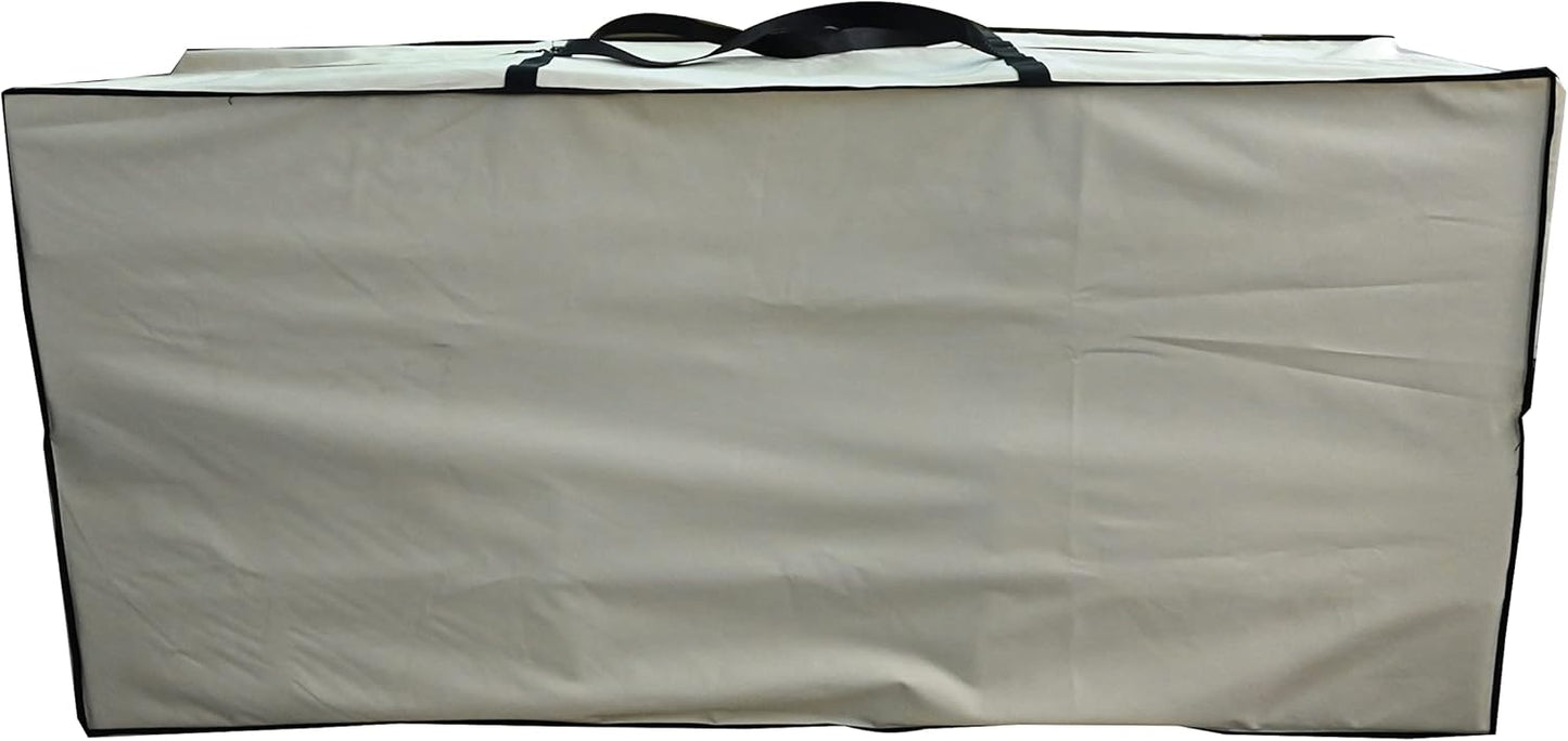 Outdoor Rectangular Cushion/Cover Storage Bag, Protective Zippered Storage Bags with Handles, 50''L x 13''W x 20''H Beige