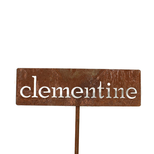 Classic Metal Garden Markers 19 Inches Tall (clementine, Naturally Rusted)