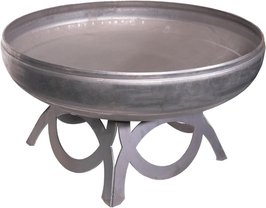 Liberty Fire Pit – Ohio Flame Wood Burning Outdoor Fire Pit - 24" Diameter with Curved Base (Made in USA)
