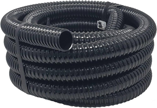 Sealproof Kinkproof 1-1/4 Dia Pond Tubing, Waterfall Pump & Aquarium Hose, 1-1/4-Inch ID, 20 FT, Black, Corrugated, Made in USA