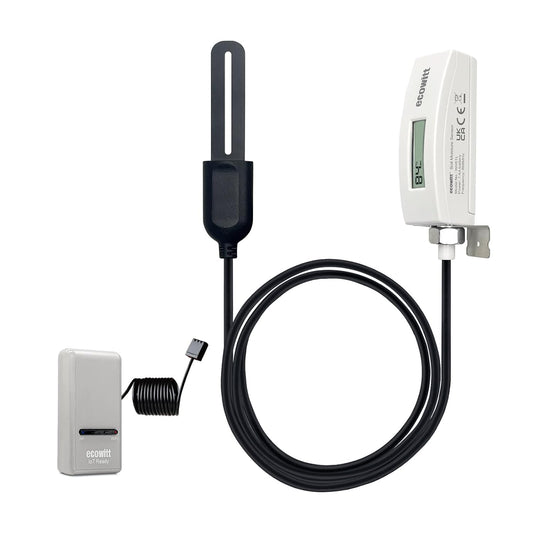 ECOWITT Soil Moisture Tester Kit, Includes GW1200 IoT Gateway and WH51L Soil Moisture Sensor with 1m/3.28ft Long Wire Sensor Probe, 915 MHz