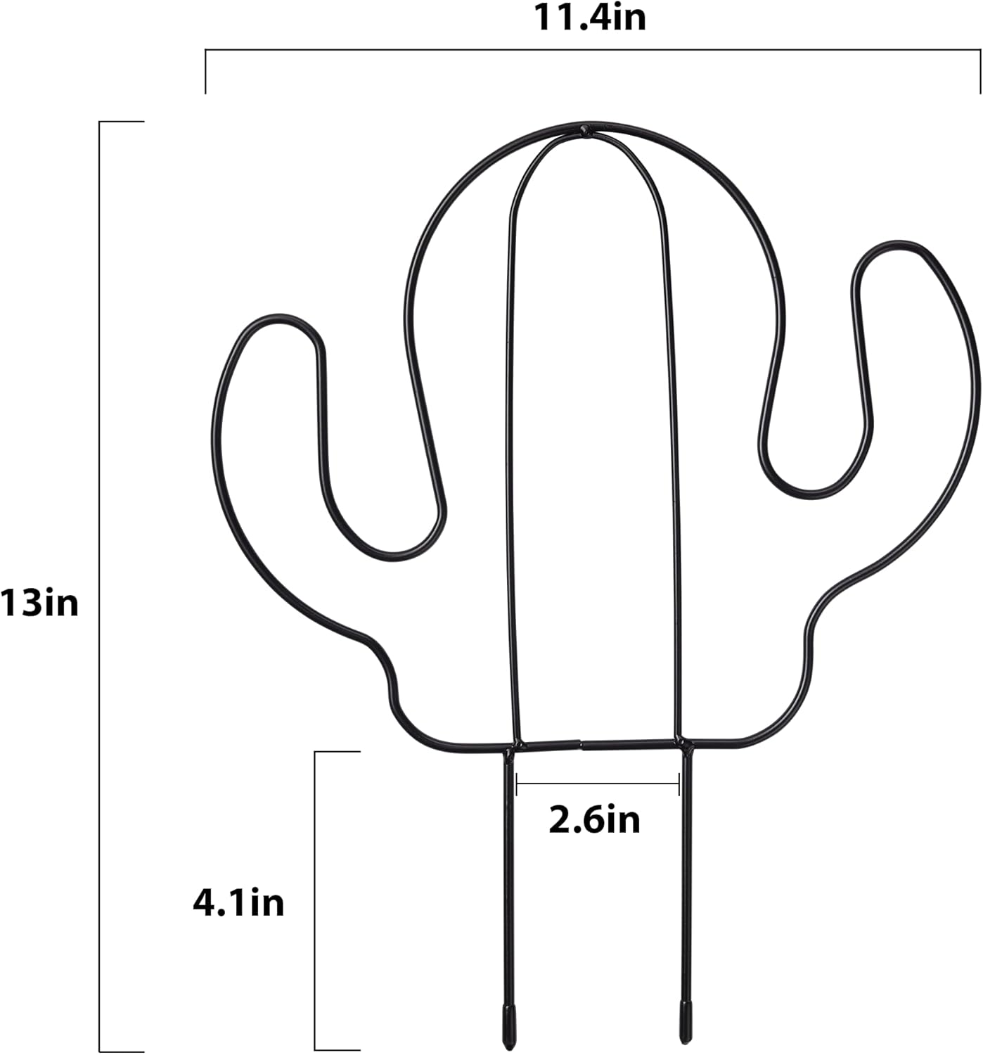 2 Pack Plant Trellis Indoor, 11.4" W x 13" H Small Trellis for Potted Plants, Decorative Trellis for Climbing Plants Indoor, Ideal for Vines on Tabletops, Balconies, Gardens and Lawns, Cactus-Shaped