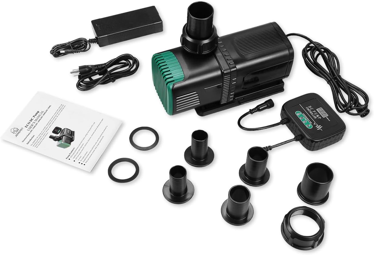 4800GPH Aquarium 36V DC Water Pump with Controller, 105W Submersible and Inline Return Pump for Fish Tank,Fountains,Sump,Hydroponic,Pond,Freshwater and Marine Water Use,25FT Max Lift