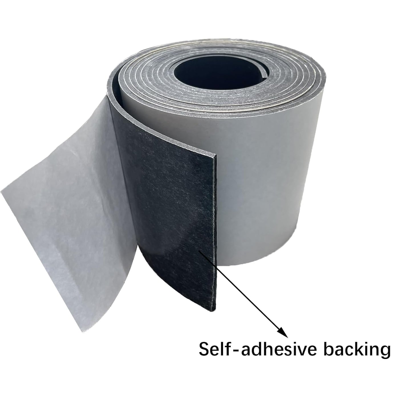 Solid Rubber Strips with Adhesive 1/8 (.125)" Thick X 4" Wide X 10'Long, Solid Rubber Sheet Rolls Self Adhesive for Anti-Slip, Anti-Vibration (4" X10'X1/8")