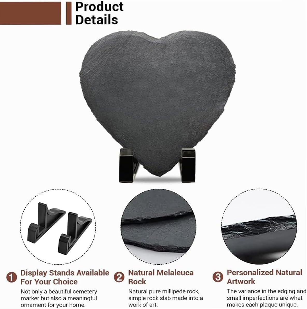 Personalized Photo Garden Stones Customized with 10 Templates Name Date, Custom Heart Shaped Memorial Stones Cemetery Stones 8x8 for Loss of Lover,Memorial Gifts and Special Day Gifts