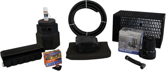 HALF OFF PONDS Pond Free Cascade 4100 Waterfall Kit with MatrixBlox, 10' x 30' PVC Liner and 4,100 GPH Pump - PVCPMDPB2