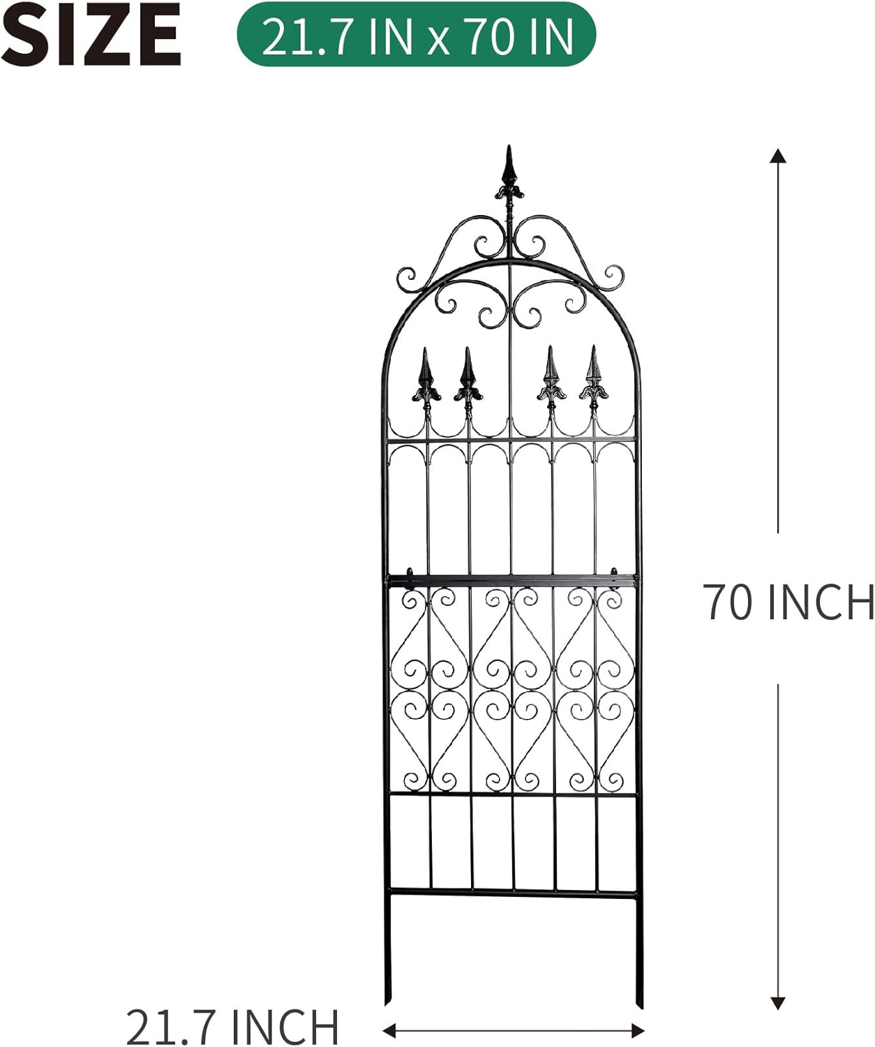 Trellis 70”H x 21.7”W for Climbing Plants - Heavy Duty Garden Trellises Metal Iron Wire Vine Flower Trellis for Rustproof Outdoor Climbing Plants Support