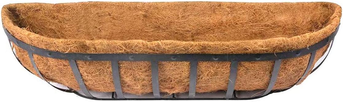 2pcs Trough Coco Liner 30 inch Wall Planter Replaceable Coco Liner for Window Box, Fence Flower Baskets-