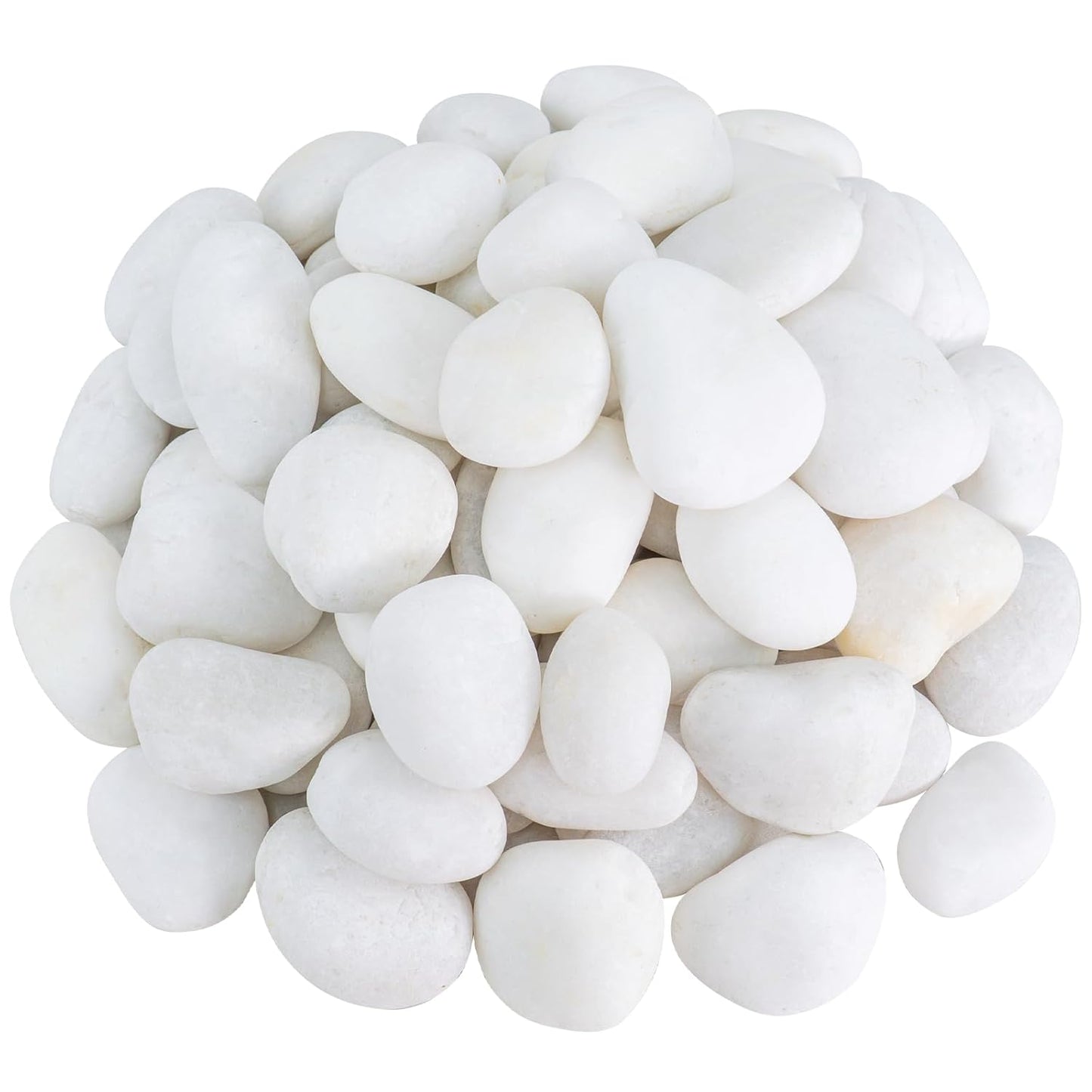 Large River Rocks for Landscaping, 40lbs Aquarium Rocks, 3-4 Inch White Pebbles for Indoor Plants, Natural Stones for Garden Paving Plant Rocks Crafting Walkways
