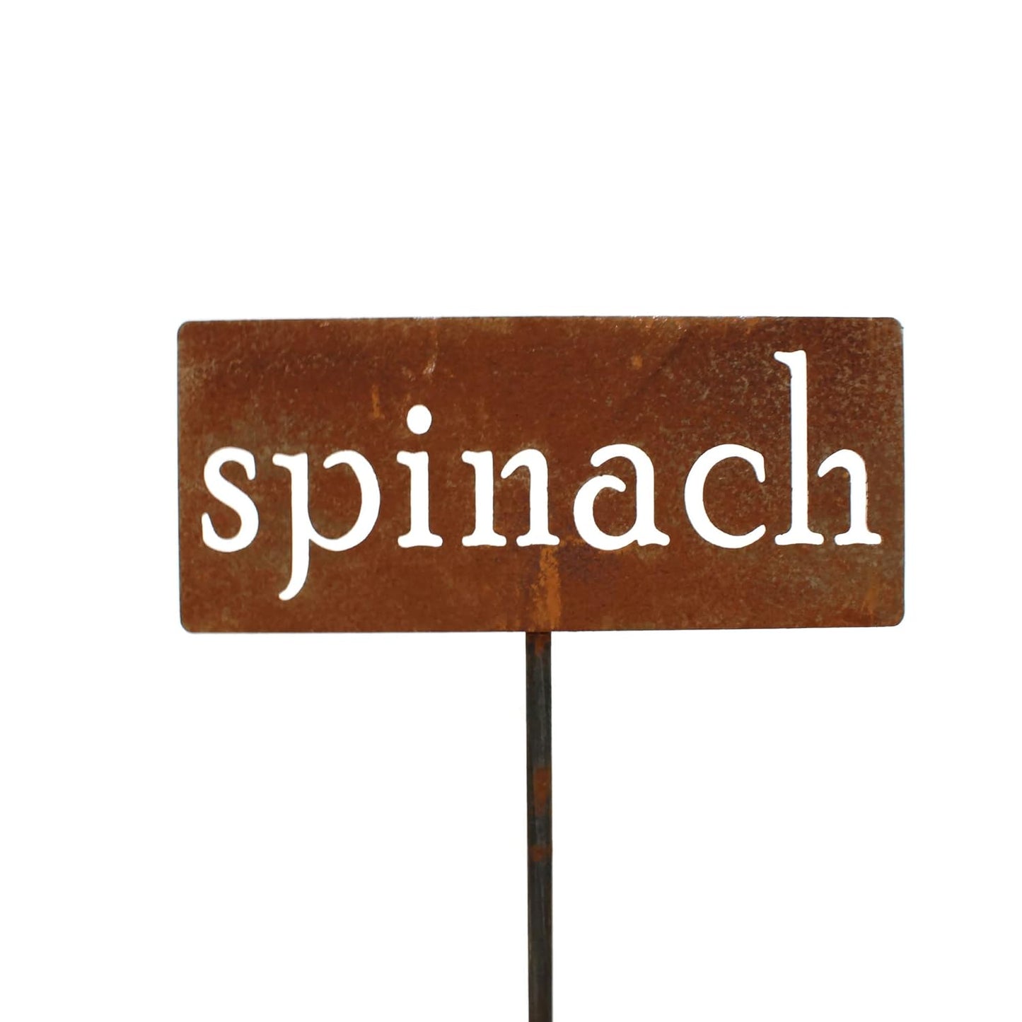 Classic Metal Garden Markers 19 Inches Tall (spinach, Naturally Rusted)