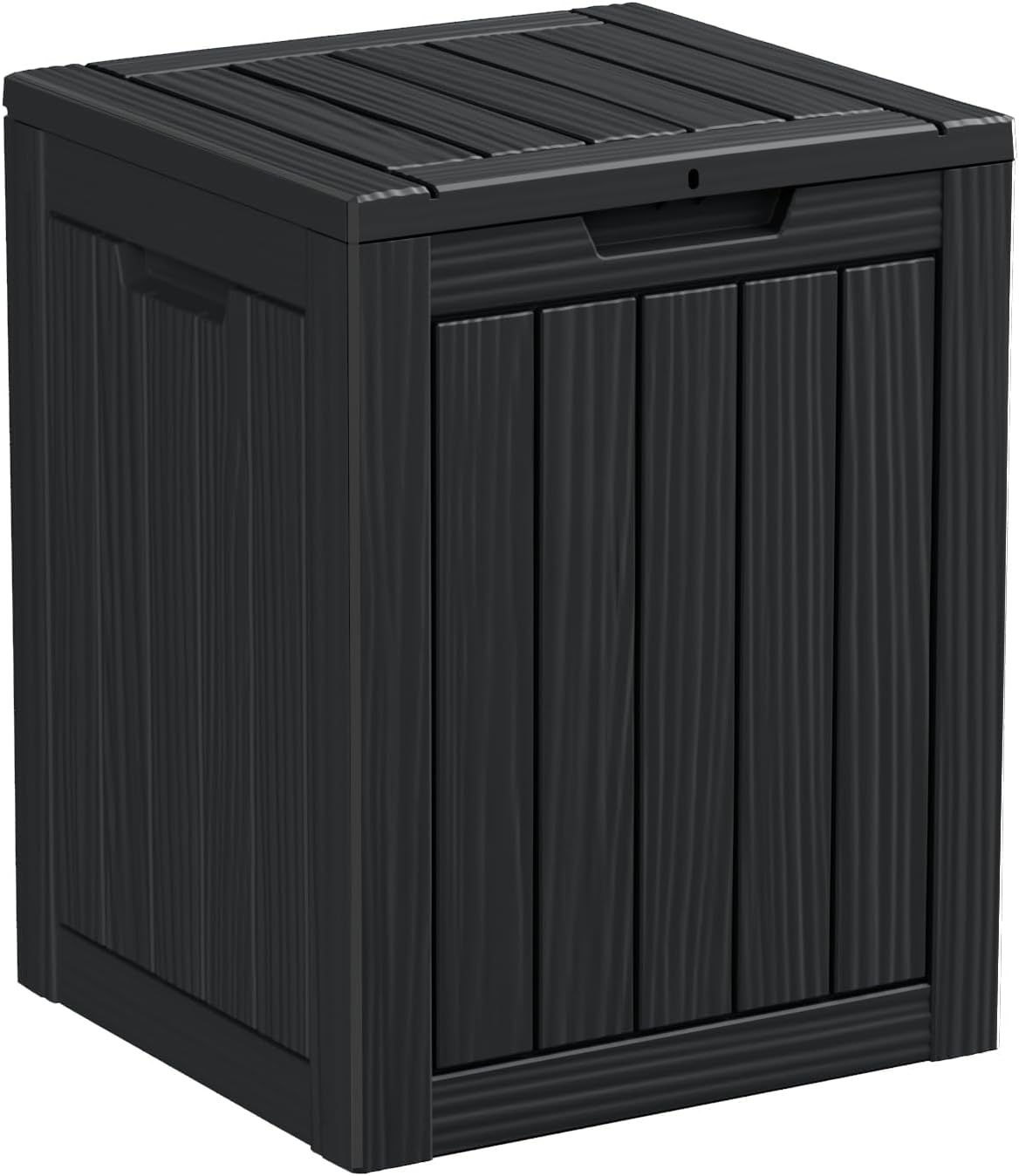 DRATO Deck Boxes, 28 Gallon Outdoor Storage Box for Patio Cushion, Sports Equipment, Garden Tools, Waterproof and UV Resistant, Lockable Black