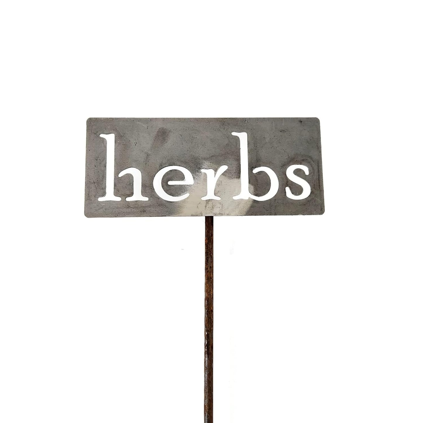 Classic Metal Garden Markers 19 Inches Tall (herbs, Raw, Unfinished Steel (will rust with time))