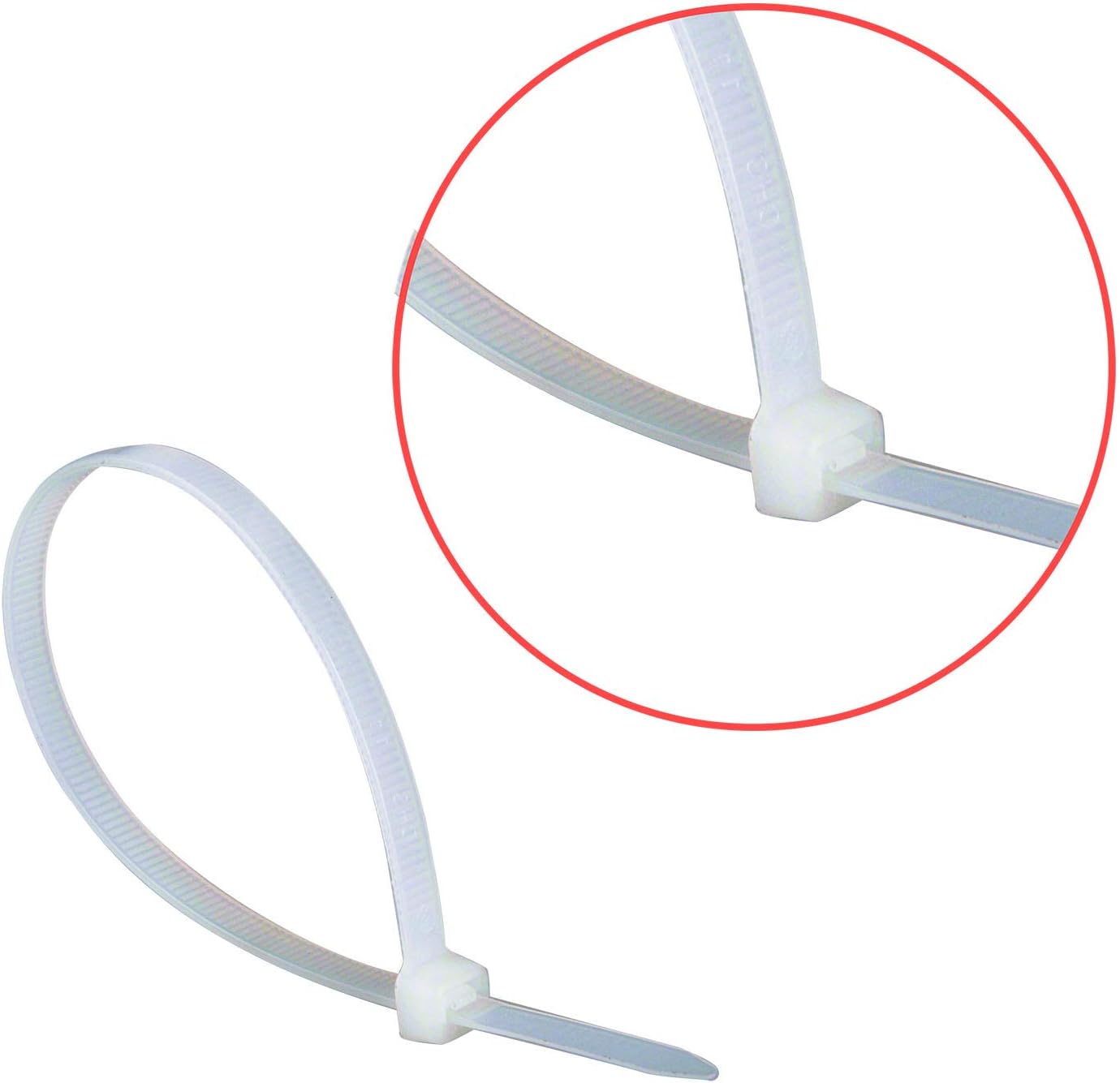 Superun Clear Zip Ties 4 Inch, 18 Lbs Tensile Strength Mini Wire Ties (Industrial Grade Cable Ties) Pack of 100 White