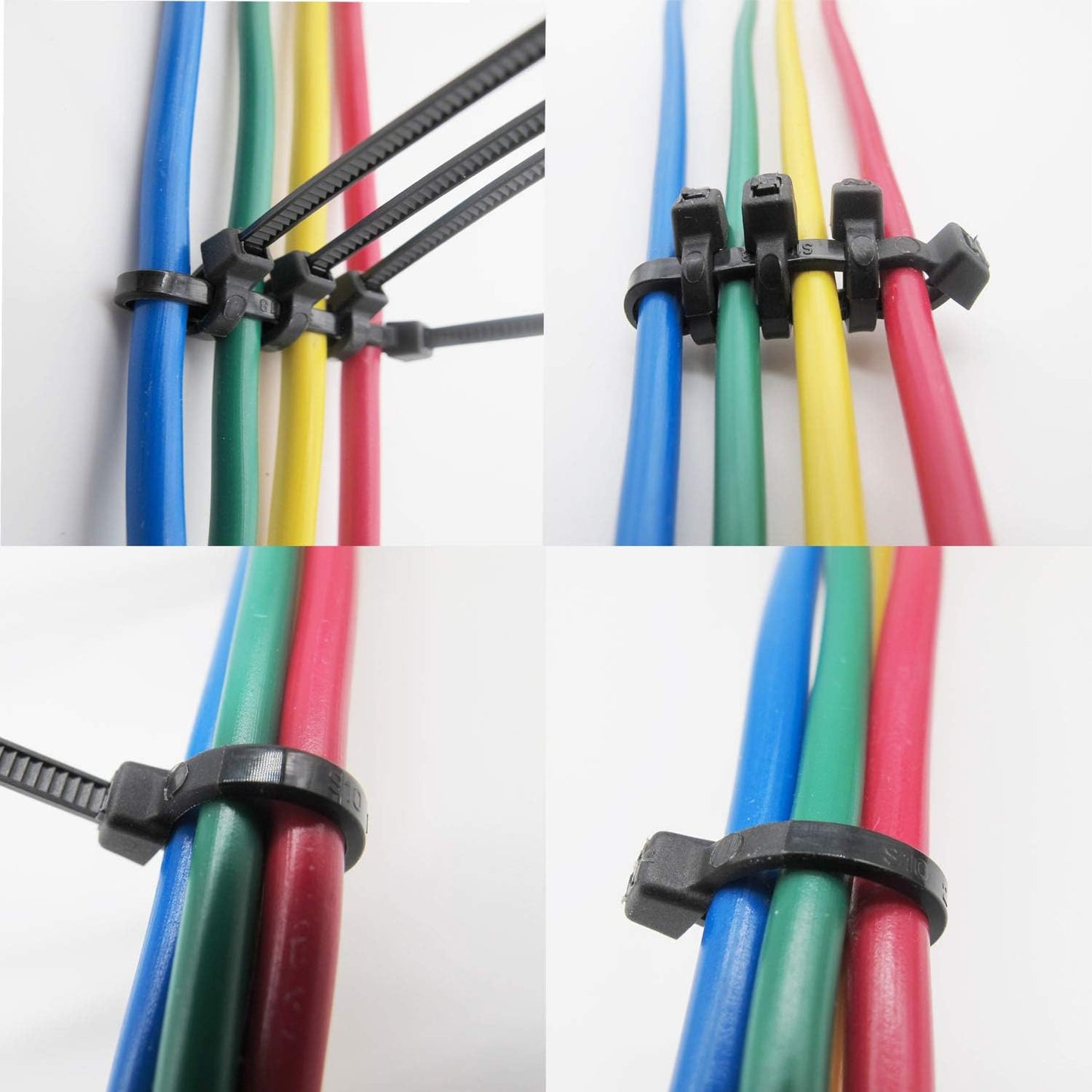 Superun Black Zip Ties 4 Inch, 18 Lbs Tensile Strength Wire Ties (Industrial Grade Cable Ties) Pack of 100